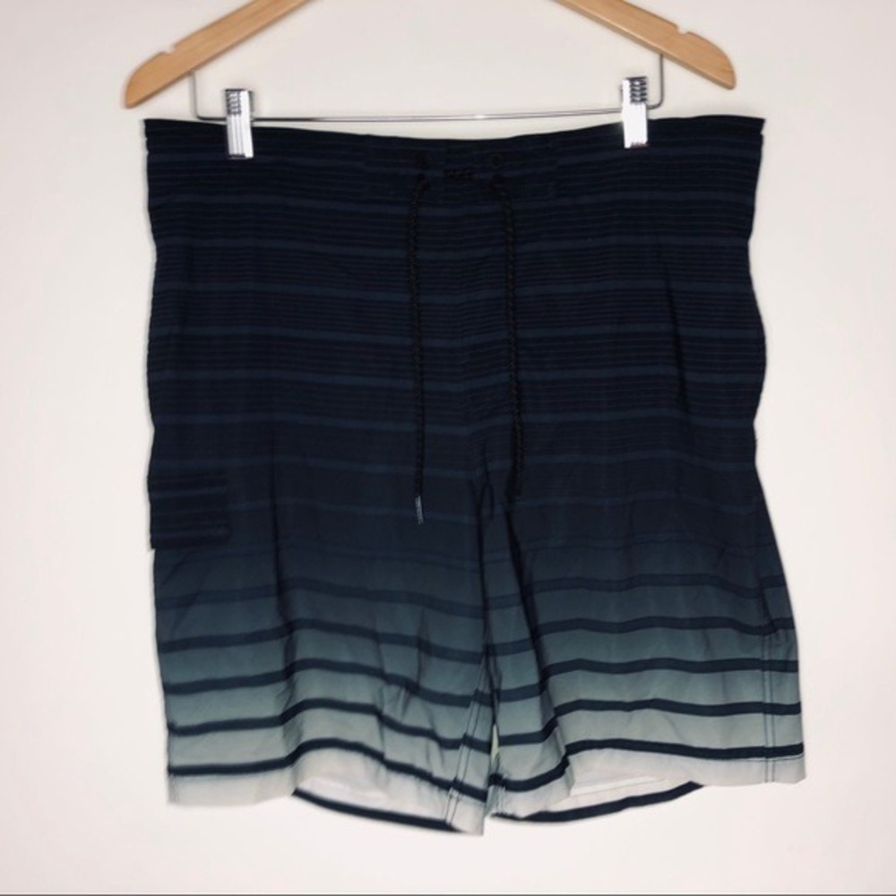 George Men's‎ Swim Shorts B/W Stripes Large 36-38